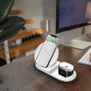 3 în 1 QI Încărcător wireless vizionați încărcătorul wireless Stand de încărcare fără fir Stație docking pentru iPhone